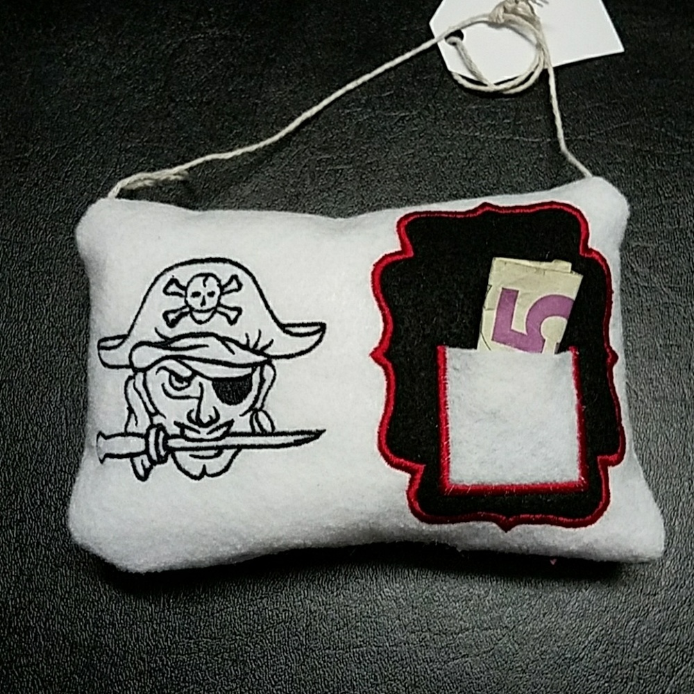 Pirate tooth fairy pillow